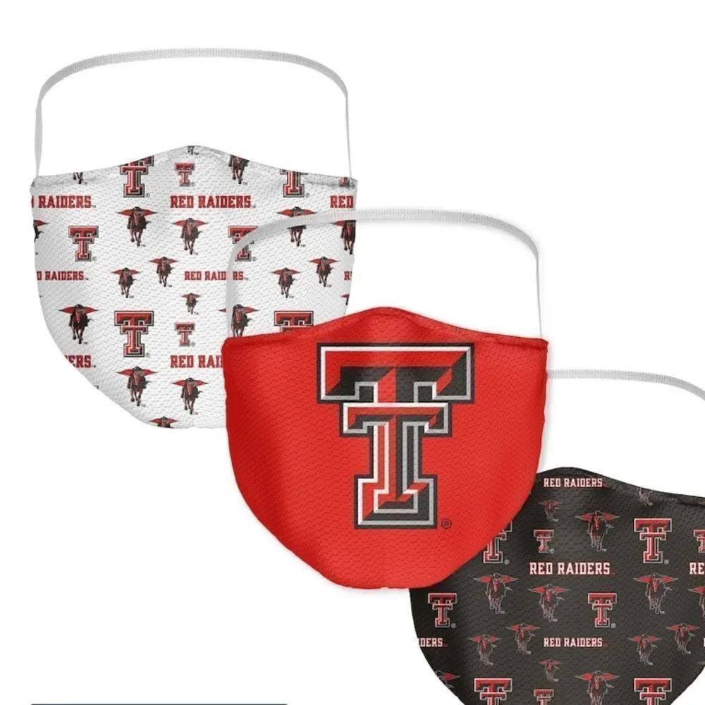 NEWΒ in Package Texas Tech Red Raiders Face Masks Setβof 3 One Size